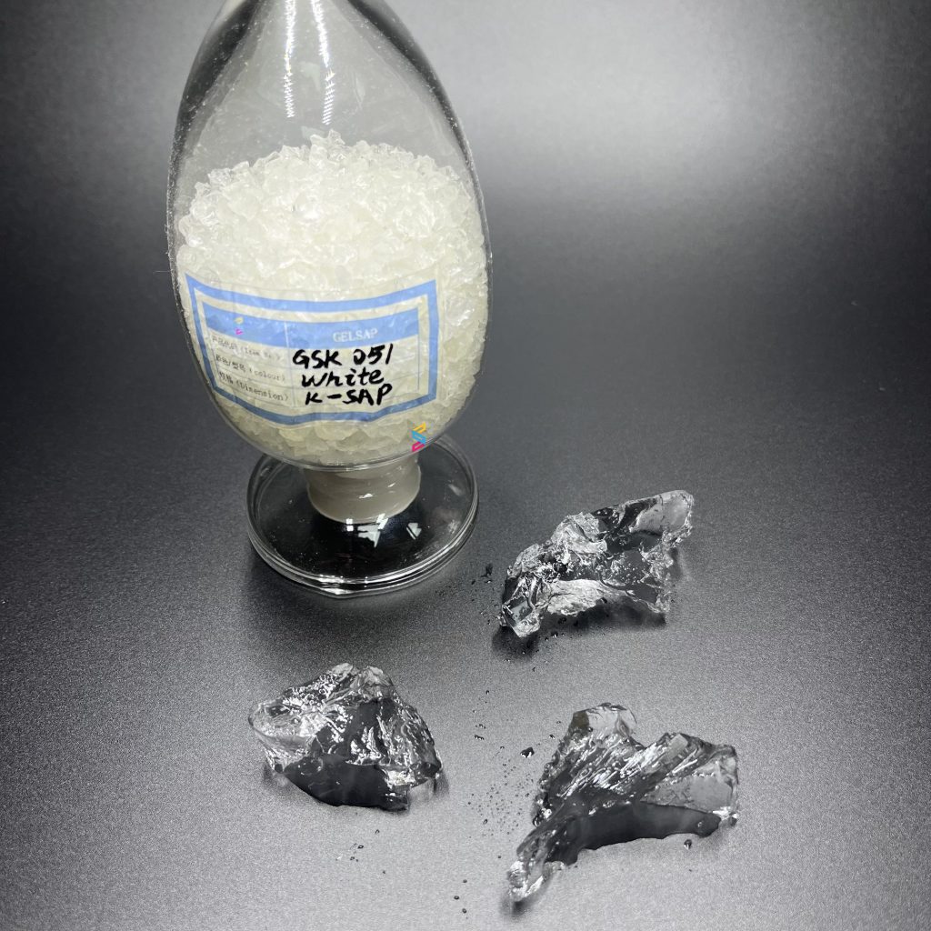 Potassium polyacrylate hydrogels for agriculture